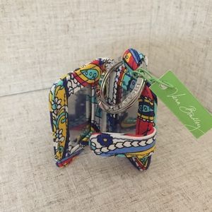 Vera Bradley Key Ring- Marina Paisley Pattern NWT